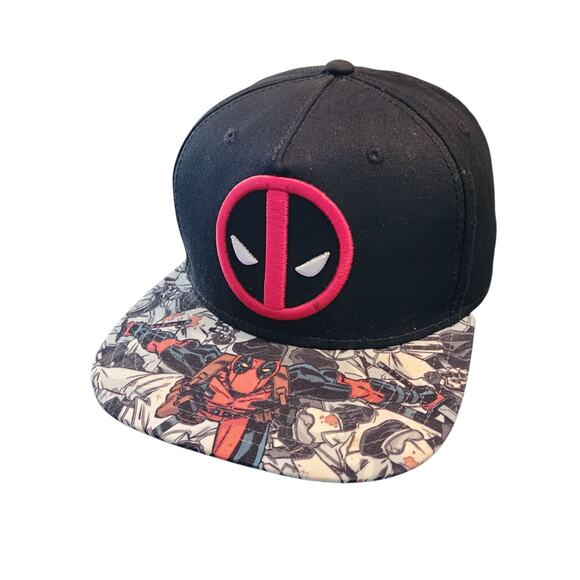 Deadpool Logo Hat Cap Snapback Marvel Comics - Picture 1 of 5